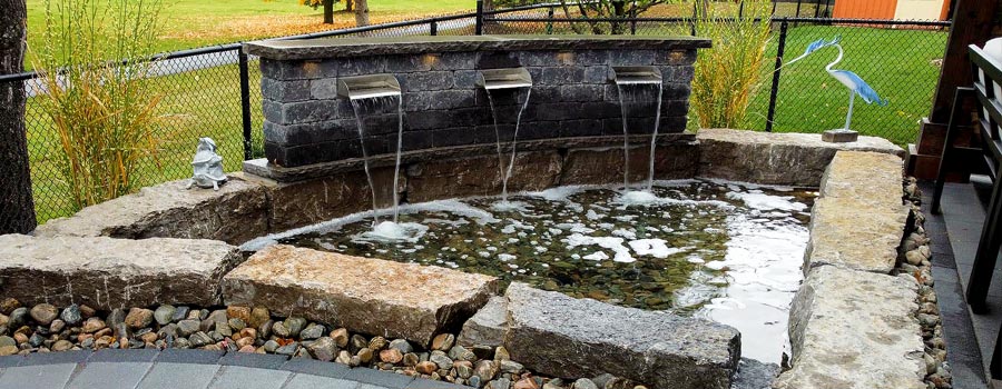natural stone water feature